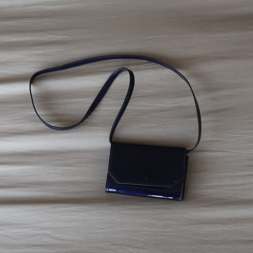 Dark Purple Patent Leather Crossbody